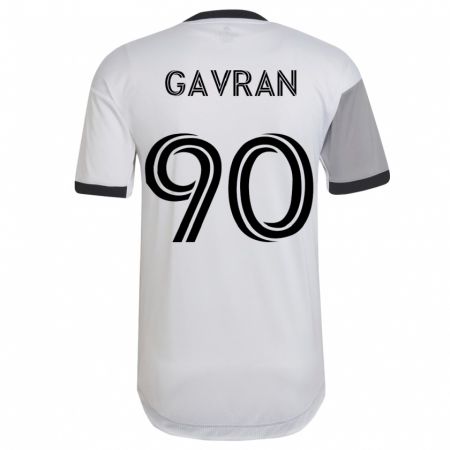 Kandiny Hombre Camiseta Luka Gavran #90 Blanco 2ª Equipación 2023/24 La Camisa Chile