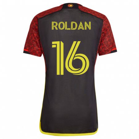 Kandiny Hombre Camiseta Álex Roldán #16 Naranja 2ª Equipación 2023/24 La Camisa Chile
