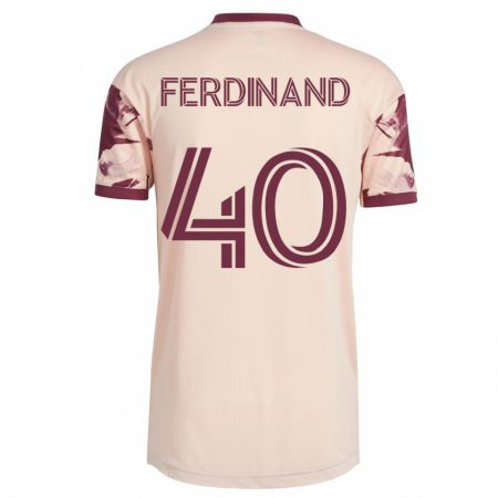 Kandiny Hombre Camiseta Keesean Ferdinand #40 Blanquecino 2ª Equipación 2023/24 La Camisa Chile