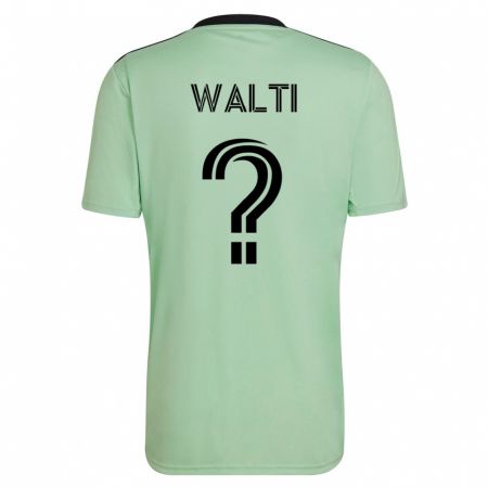 Kandiny Hombre Camiseta Jackson Wälti #0 Verde Claro 2ª Equipación 2023/24 La Camisa Chile