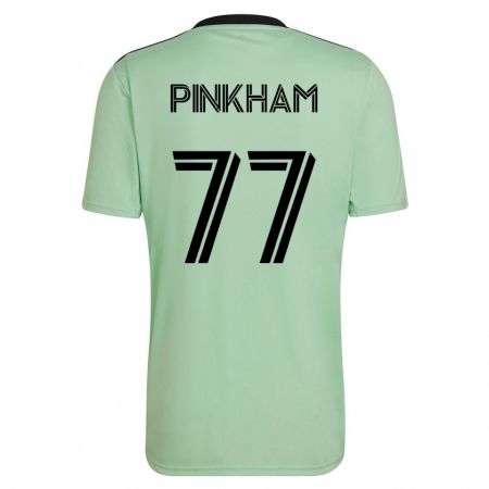 Kandiny Hombre Camiseta Chris Pinkham #77 Verde Claro 2ª Equipación 2023/24 La Camisa Chile
