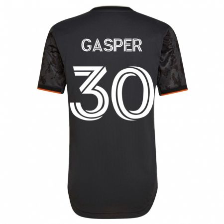 Kandiny Hombre Camiseta Chase Gasper #30 Negro 2ª Equipación 2023/24 La Camisa Chile