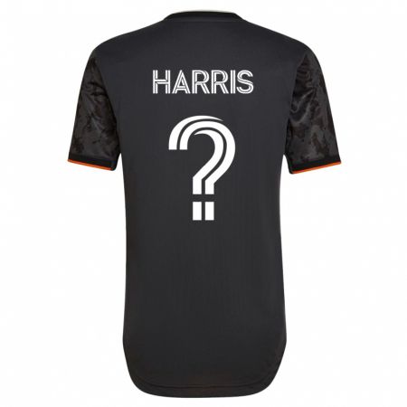 Kandiny Hombre Camiseta Micah Harris #0 Negro 2ª Equipación 2023/24 La Camisa Chile