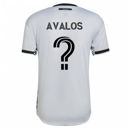 Kandiny Hombre Camiseta Lorenzo Avalos #0 Blanco 2ª Equipación 2023/24 La Camisa Chile