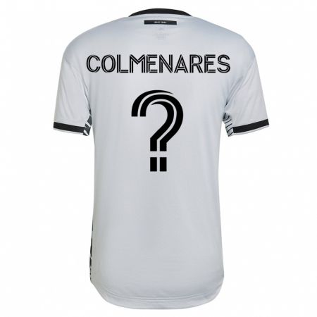 Kandiny Hombre Camiseta Mateo Colmenares #0 Blanco 2ª Equipación 2023/24 La Camisa Chile