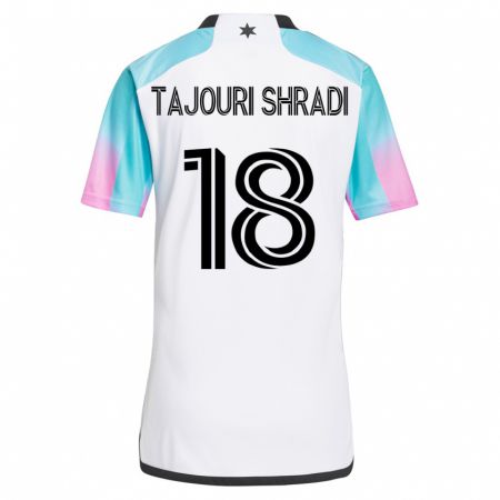 Kandiny Hombre Camiseta Ismael Tajouri-Shradi #18 Blanco 2ª Equipación 2023/24 La Camisa Chile