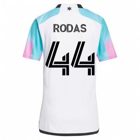 Kandiny Hombre Camiseta Geremy Rodas #44 Blanco 2ª Equipación 2023/24 La Camisa Chile