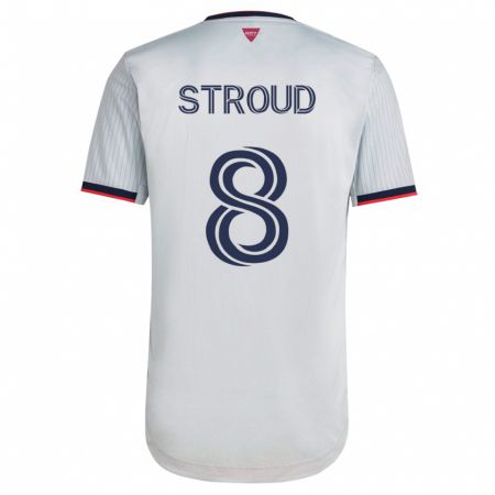 Kandiny Hombre Camiseta Jared Stroud #8 Blanco 2ª Equipación 2023/24 La Camisa Chile
