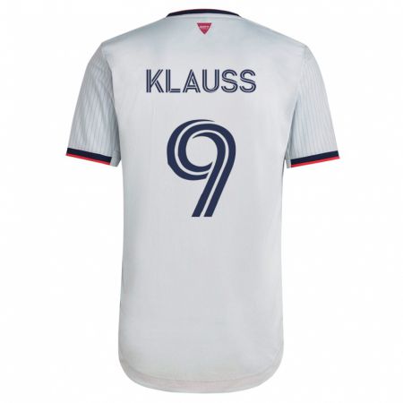 Kandiny Hombre Camiseta João Klauss #9 Blanco 2ª Equipación 2023/24 La Camisa Chile