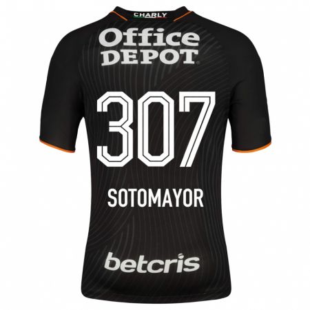 Kandiny Hombre Camiseta Jacob Sotomayor #307 Negro 2ª Equipación 2023/24 La Camisa Chile