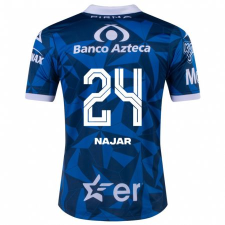Kandiny Hombre Camiseta Ivonne Najar #24 Azul 2ª Equipación 2023/24 La Camisa Chile