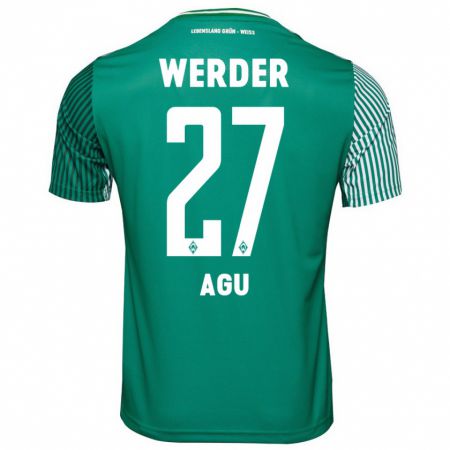 Kandiny Mujer Camiseta Felix Agu #27 Verde 1ª Equipación 2023/24 La Camisa Chile