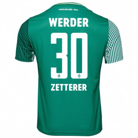 Kandiny Mujer Camiseta Michael Zetterer #30 Verde 1ª Equipación 2023/24 La Camisa Chile