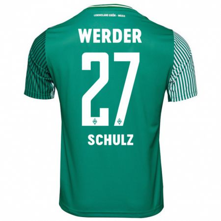 Kandiny Mujer Camiseta Ole Schulz #27 Verde 1ª Equipación 2023/24 La Camisa Chile