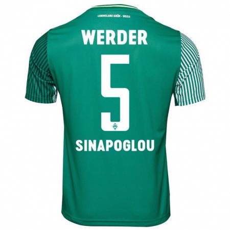 Kandiny Mujer Camiseta Oguzcan Sinapoglou #5 Verde 1ª Equipación 2023/24 La Camisa Chile