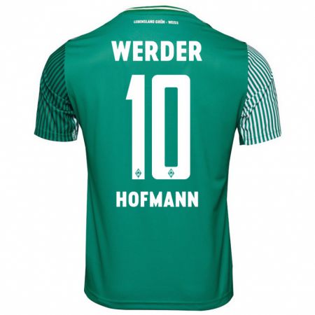 Kandiny Mujer Camiseta Justin Hofmann #10 Verde 1ª Equipación 2023/24 La Camisa Chile