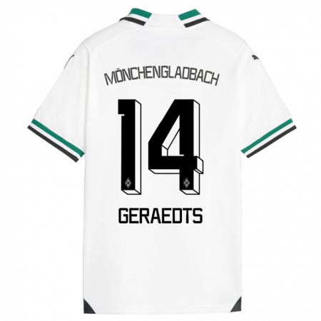 Kandiny Mujer Camiseta Kelsey Geraedts #14 Blanco Verde 1ª Equipación 2023/24 La Camisa Chile