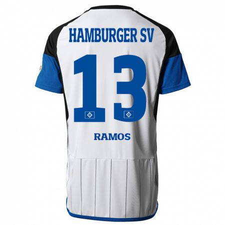 Kandiny Mujer Camiseta Guilherme Ramos #13 Blanco 1ª Equipación 2023/24 La Camisa Chile