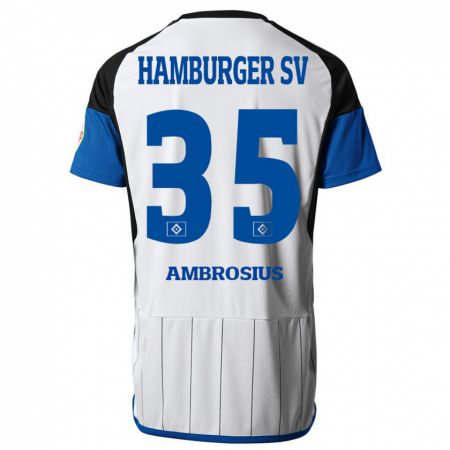 Kandiny Mujer Camiseta Stephan Ambrosius #35 Blanco 1ª Equipación 2023/24 La Camisa Chile