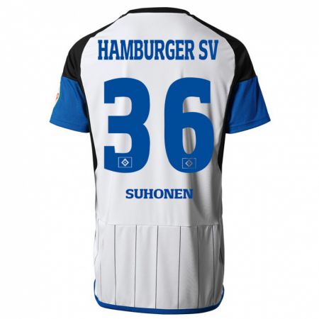 Kandiny Mujer Camiseta Anssi Suhonen #36 Blanco 1ª Equipación 2023/24 La Camisa Chile