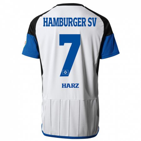 Kandiny Mujer Camiseta Theo Harz #7 Blanco 1ª Equipación 2023/24 La Camisa Chile