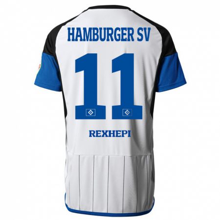 Kandiny Mujer Camiseta Arlind Rexhepi #11 Blanco 1ª Equipación 2023/24 La Camisa Chile