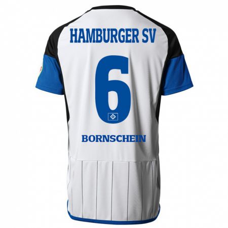 Kandiny Mujer Camiseta Lukas Bornschein #6 Blanco 1ª Equipación 2023/24 La Camisa Chile