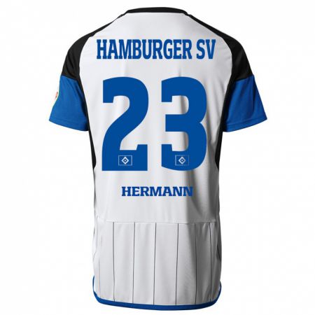Kandiny Mujer Camiseta Hannes Hermann #23 Blanco 1ª Equipación 2023/24 La Camisa Chile