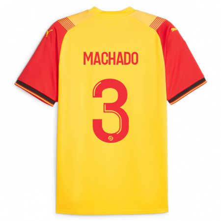 Kandiny Mujer Camiseta Deiver Machado #3 Amarillo 1ª Equipación 2023/24 La Camisa Chile