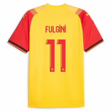 Kandiny Mujer Camiseta Angelo Fulgini #11 Amarillo 1ª Equipación 2023/24 La Camisa Chile