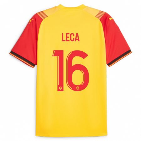 Kandiny Mujer Camiseta Jean-Louis Leca #16 Amarillo 1ª Equipación 2023/24 La Camisa Chile