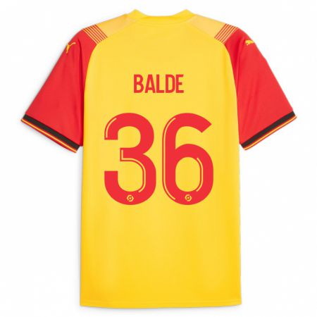 Kandiny Mujer Camiseta Ibrahima Baldé #36 Amarillo 1ª Equipación 2023/24 La Camisa Chile