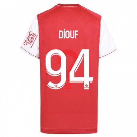 Kandiny Mujer Camiseta Yehvann Diouf #94 Rojo 1ª Equipación 2023/24 La Camisa Chile