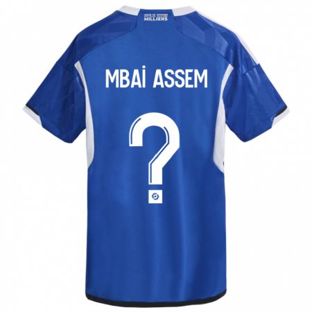 Kandiny Mujer Camiseta Chris Mbaï-Assem #0 Azul 1ª Equipación 2023/24 La Camisa Chile