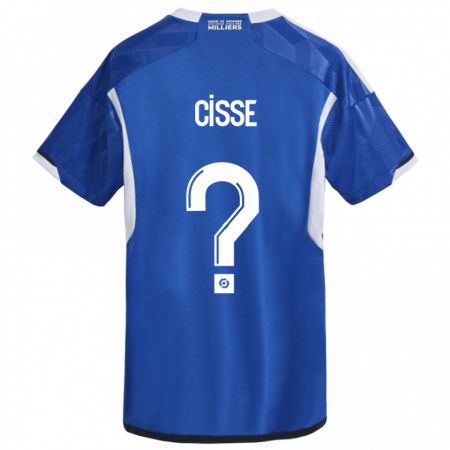 Kandiny Mujer Camiseta Louis Cisse #0 Azul 1ª Equipación 2023/24 La Camisa Chile