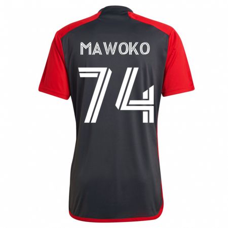 Kandiny Mujer Camiseta Kundai Mawoko #74 Gris 1ª Equipación 2023/24 La Camisa Chile