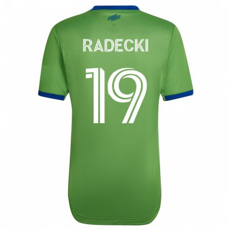 Kandiny Mujer Camiseta Taylor Radecki #19 Verde 1ª Equipación 2023/24 La Camisa Chile