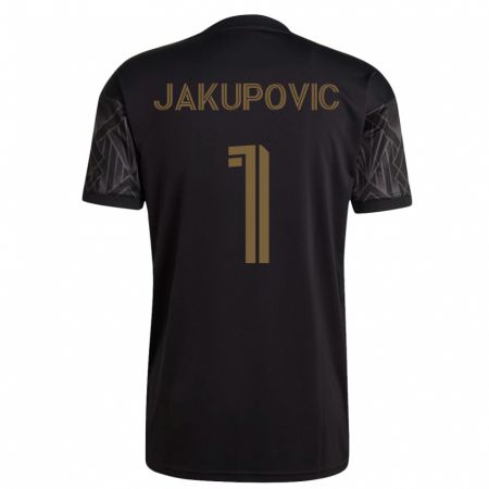 Kandiny Mujer Camiseta Eldin Jakupović #1 Negro 1ª Equipación 2023/24 La Camisa Chile