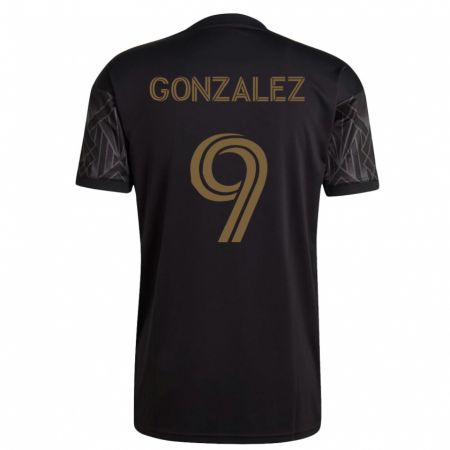 Kandiny Mujer Camiseta Mario González #9 Negro 1ª Equipación 2023/24 La Camisa Chile