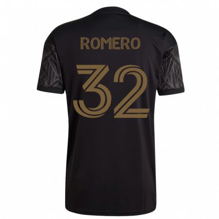 Kandiny Mujer Camiseta Abraham Romero #32 Negro 1ª Equipación 2023/24 La Camisa Chile