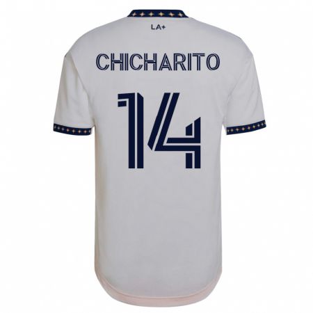 Kandiny Mujer Camiseta Chicharito #14 Blanco 1ª Equipación 2023/24 La Camisa Chile