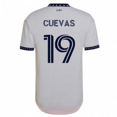 Kandiny Mujer Camiseta Mauricio Cuevas #19 Blanco 1ª Equipación 2023/24 La Camisa Chile