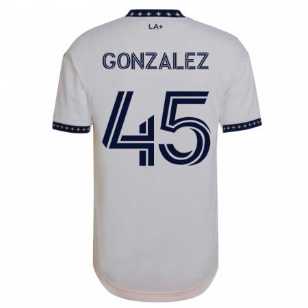 Kandiny Mujer Camiseta Adrián González #45 Blanco 1ª Equipación 2023/24 La Camisa Chile