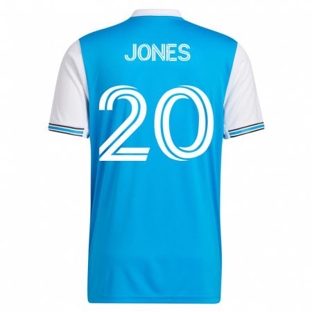 Kandiny Mujer Camiseta Derrick Jones #20 Azul 1ª Equipación 2023/24 La Camisa Chile