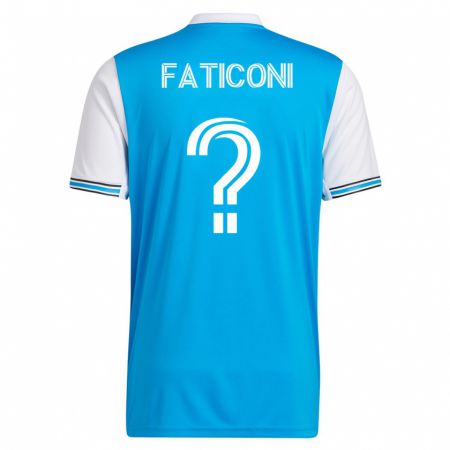 Kandiny Mujer Camiseta Trey Faticoni #0 Azul 1ª Equipación 2023/24 La Camisa Chile