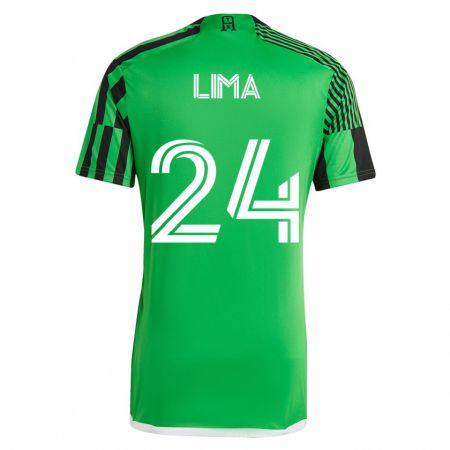 Kandiny Mujer Camiseta Nick Lima #24 Verde Negro 1ª Equipación 2023/24 La Camisa Chile