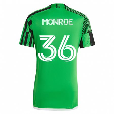 Kandiny Mujer Camiseta Greg Monroe #36 Verde Negro 1ª Equipación 2023/24 La Camisa Chile