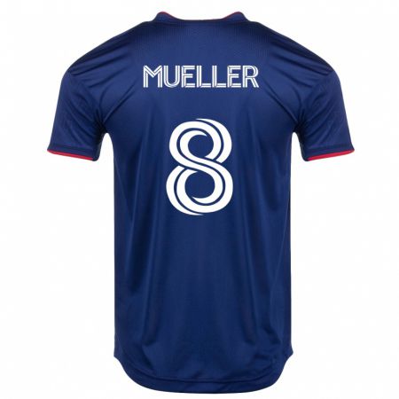 Kandiny Mujer Camiseta Chris Mueller #8 Armada 1ª Equipación 2023/24 La Camisa Chile