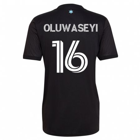 Kandiny Mujer Camiseta Tani Oluwaseyi #16 Negro 1ª Equipación 2023/24 La Camisa Chile