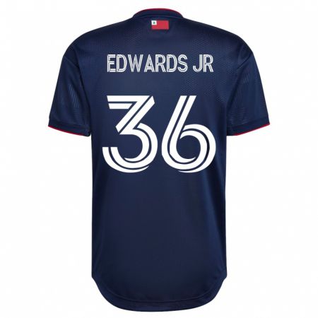 Kandiny Mujer Camiseta Earl Edwards Jr. #36 Armada 1ª Equipación 2023/24 La Camisa Chile
